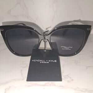 NEW Kendall & Kylie Black Cat Eye Women's Sunglasses
